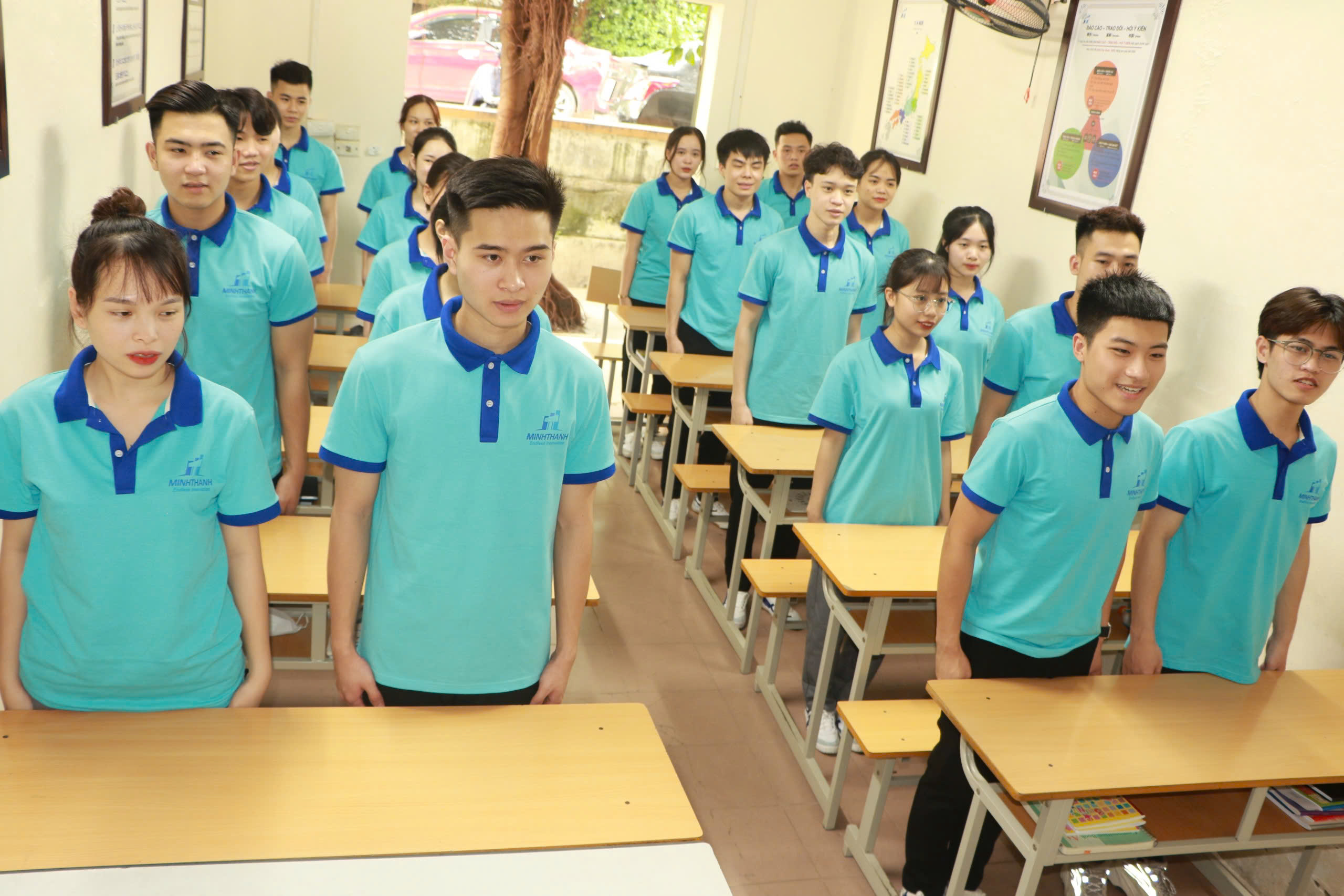 Một giờ học tập của các bạn thực tập sinh tại Minh Thanh