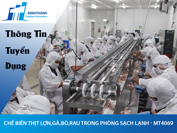 Tuyển dụng đơn hàng chế biến thịt lợn,gà,bò,rau trong phòng sạch lạnh – MT4069