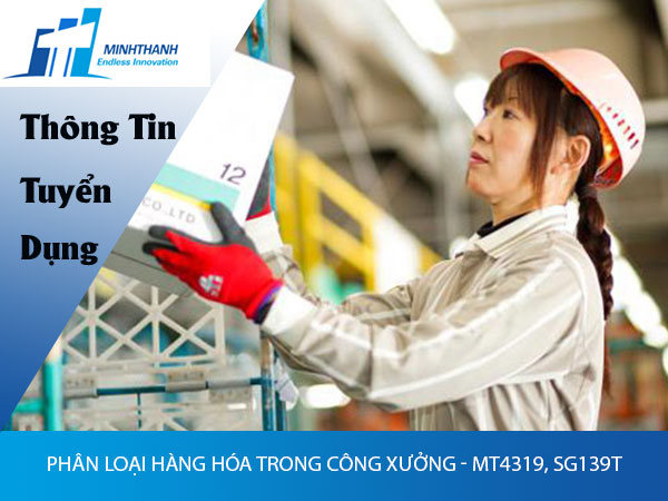 Tuyển dụng đơn hàng Phân loại hàng hóa trong công xưởng – MT4319, SG139T